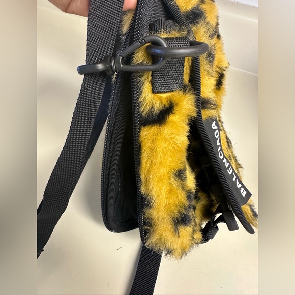 Balenciaga Authentic Faux Fur Explorer Animal Print Crossbody Front Flap - Picture 12 of 16